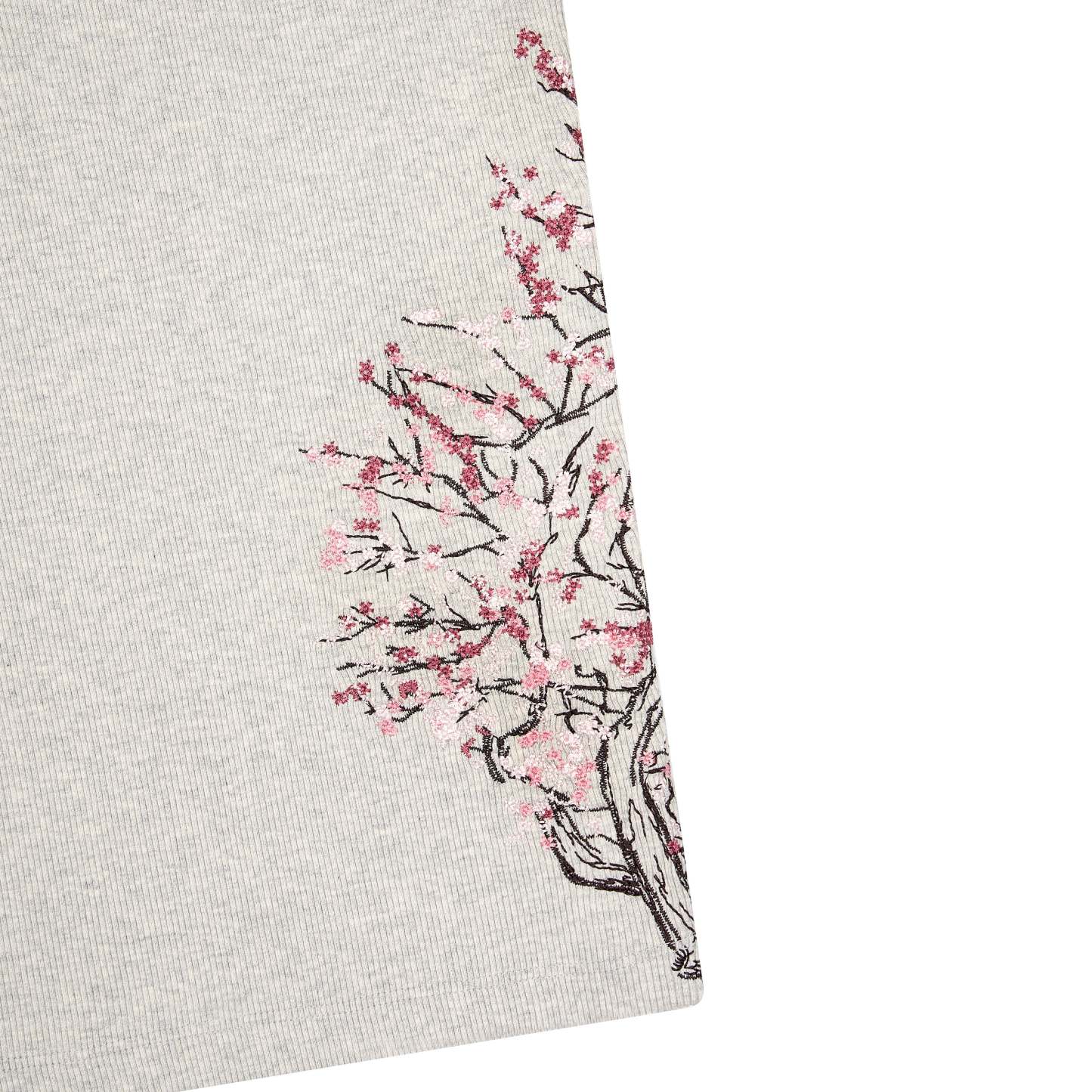 "blossom v3" ribbed T Shirt grey-Coordom