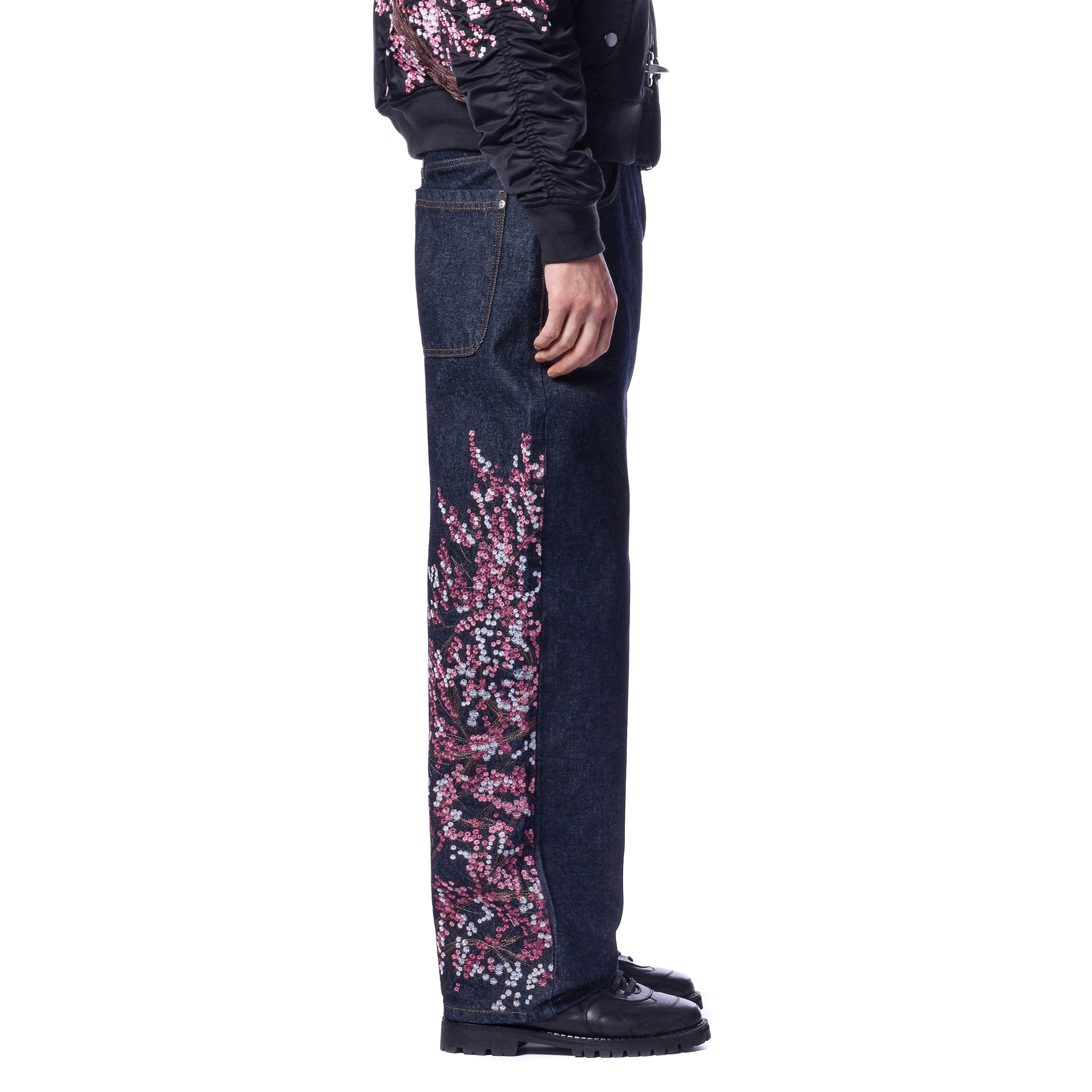 Blossom V3 Indigo Raw Denim Jeans (02) | Vintage Streetwear Baggy Pants-Coordom