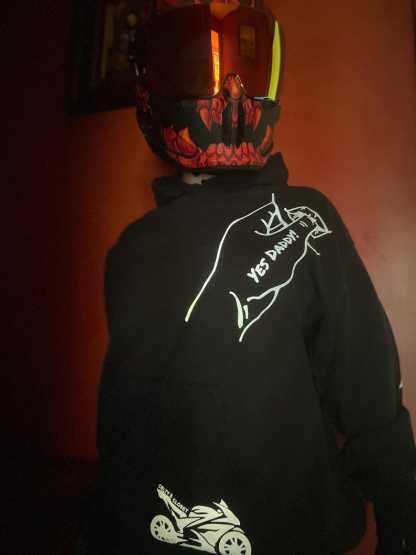 Booktok Biker Hoodie, Reflective Design, Crafted in USA-Coordom