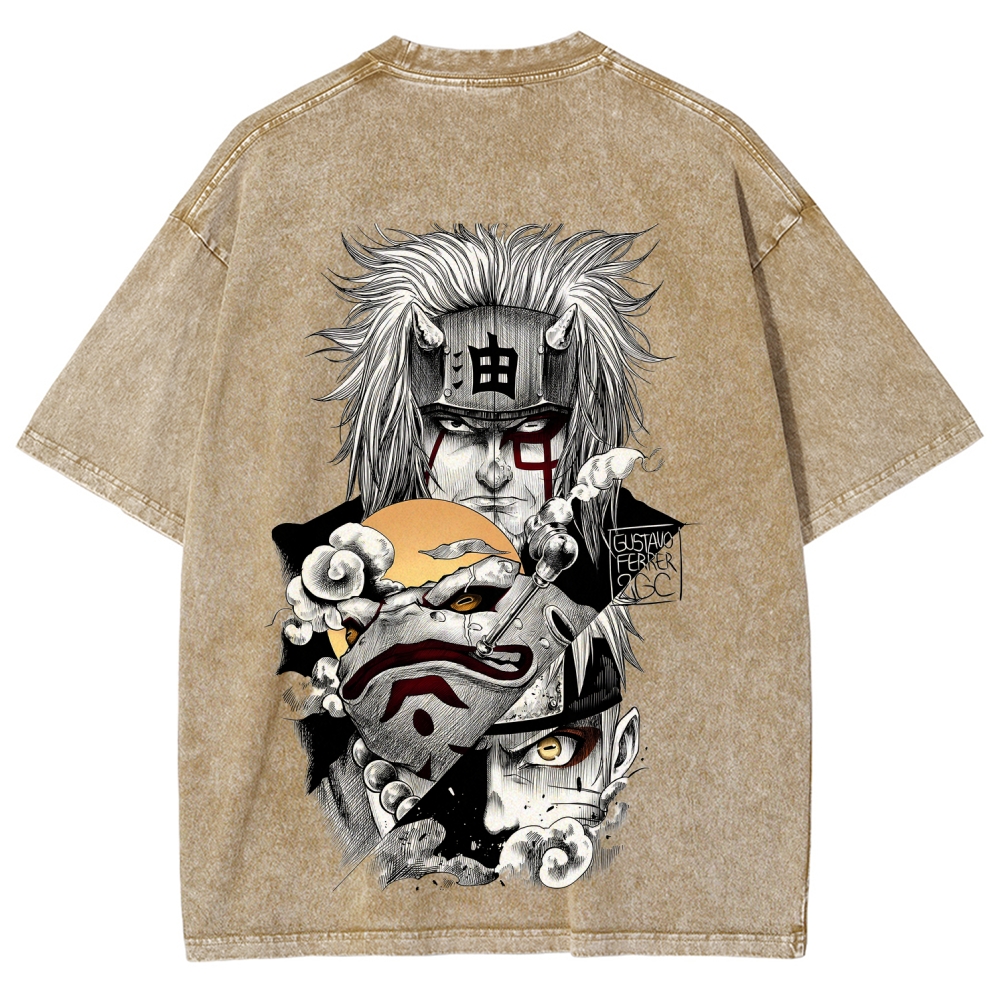 Naruto Unisex Fit Washed T-Shirt 2508017672-Coordom