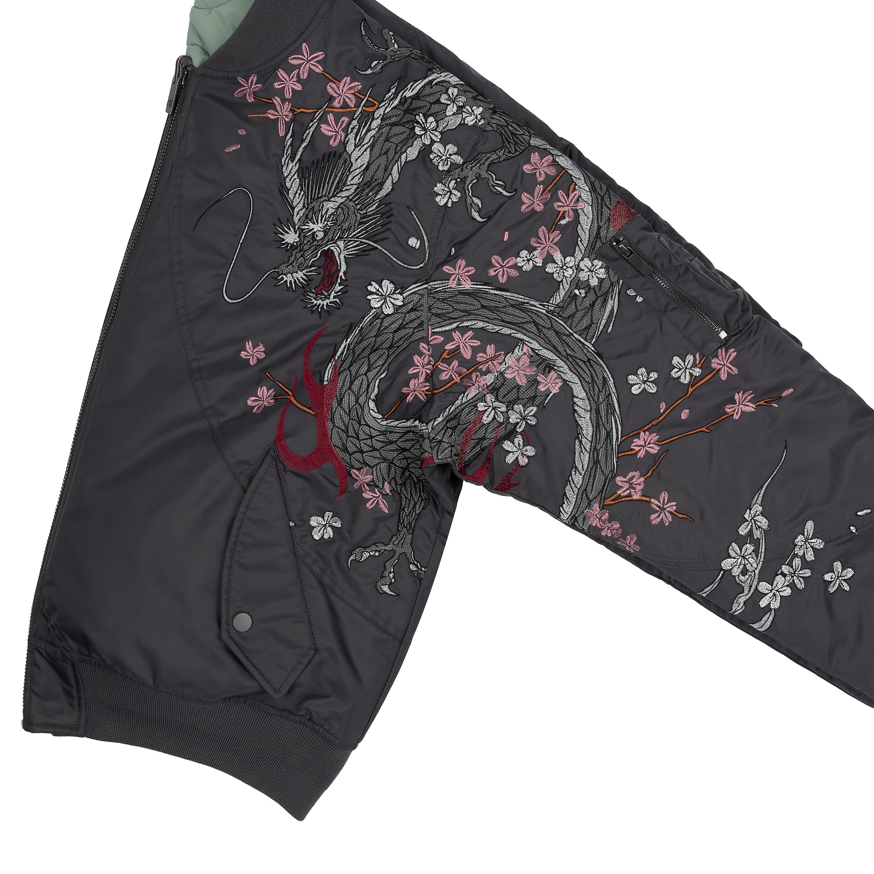 "yakuza v2" bomber Jacket dark grey-Coordom