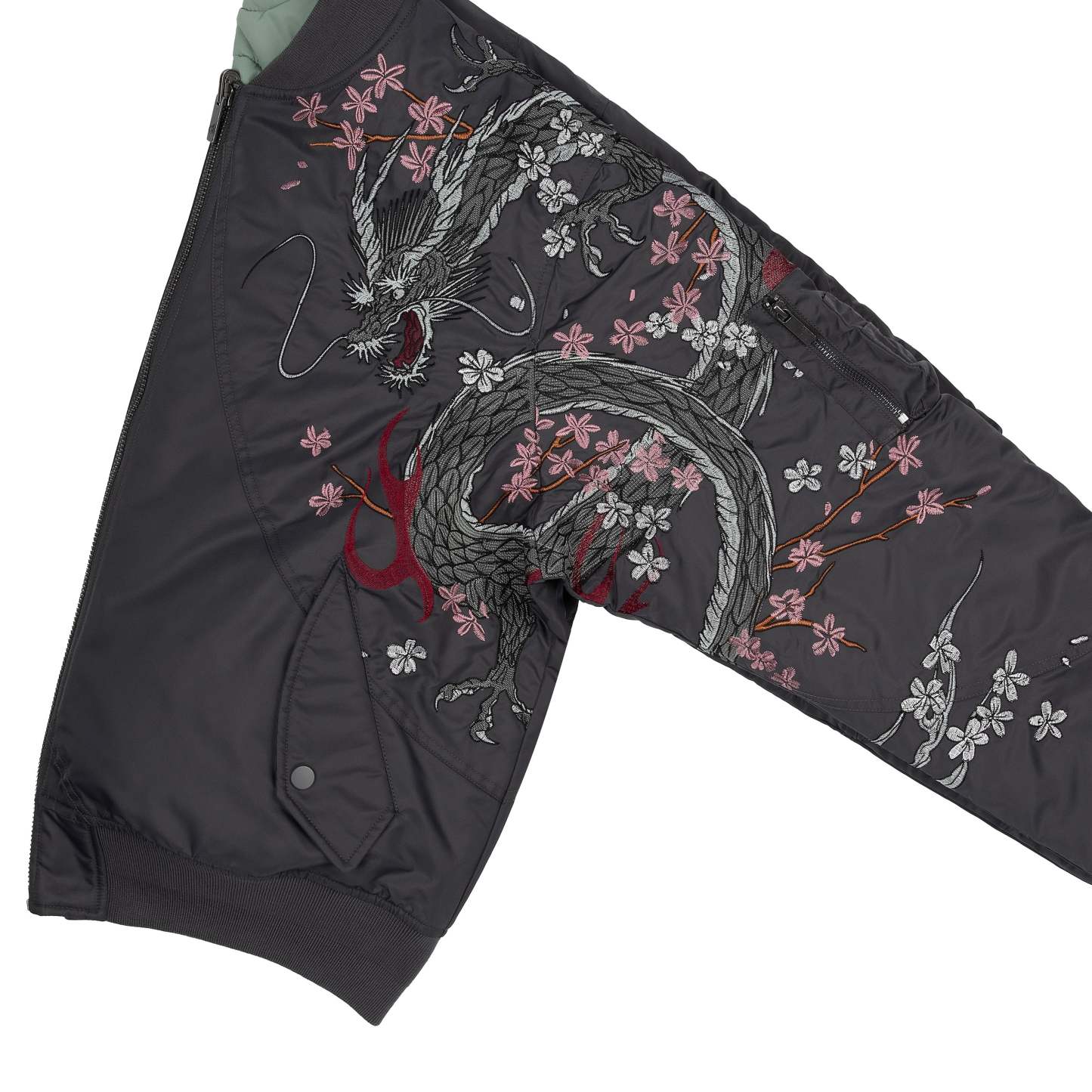 "yakuza v2" bomber Jacket dark grey-Coordom