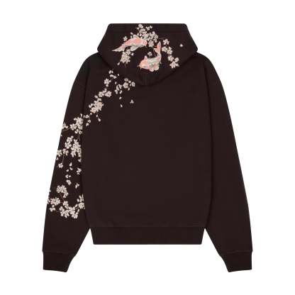 Yakuza Graphic Hoodie | Brown Streetwear Oversized Sweatshirt-Coordom