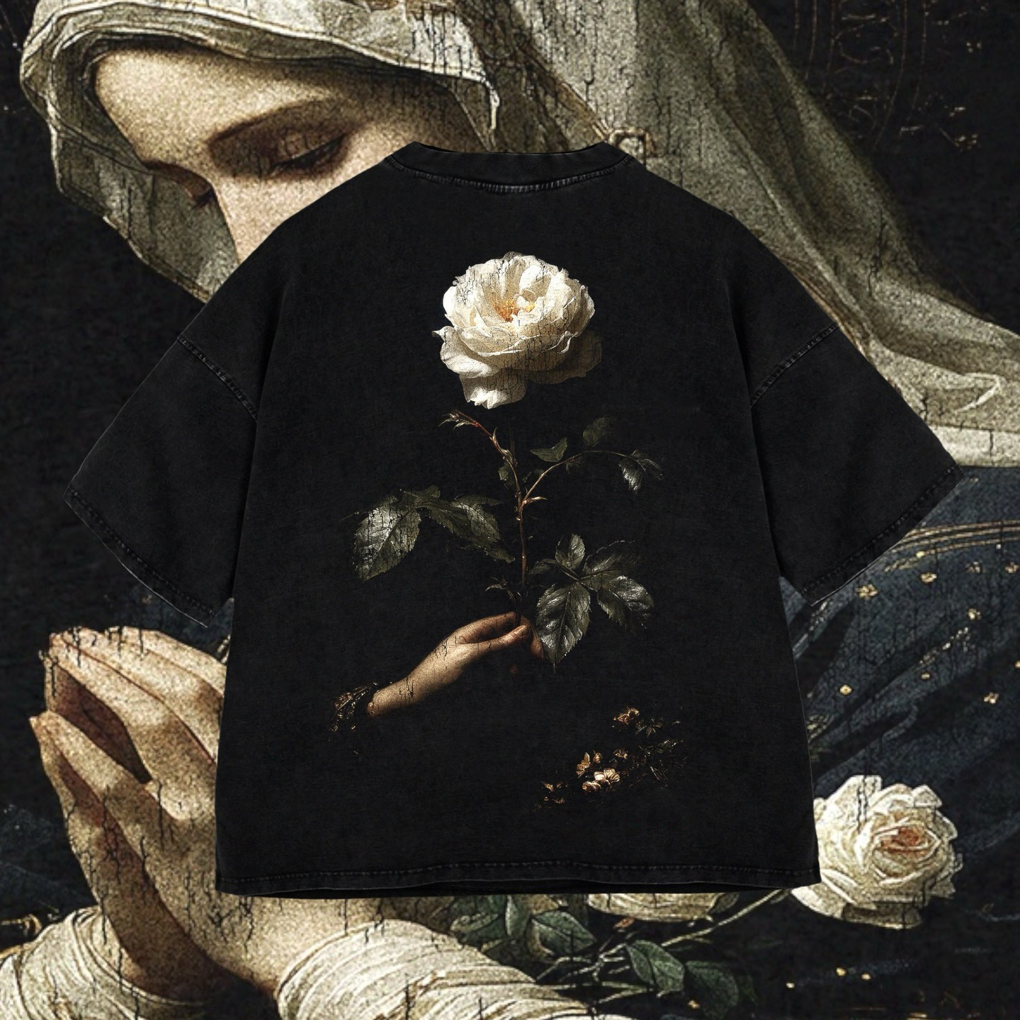 Blooming Solitude Printed Men's Washed Tee-Coordom