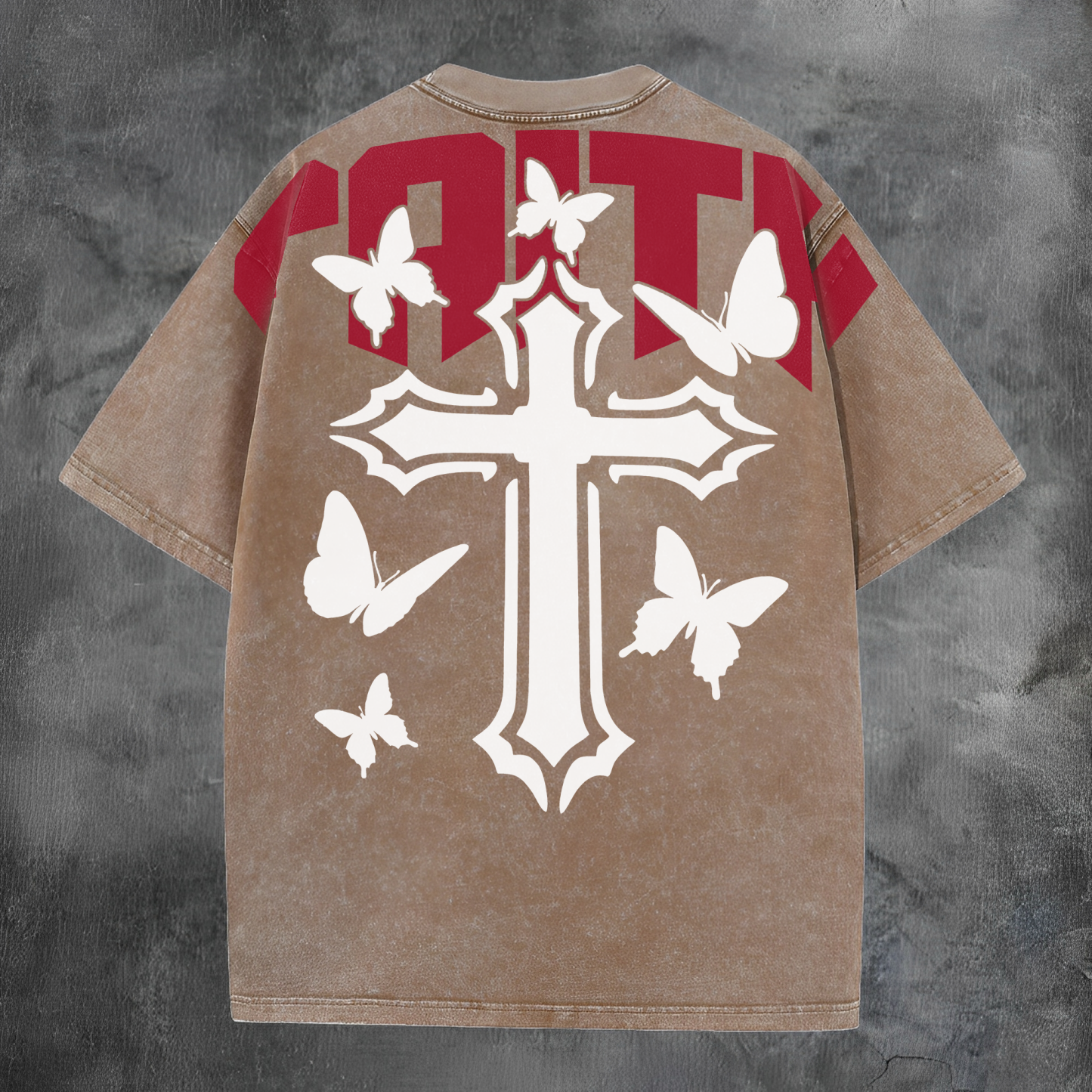 Faith Printed Men's Washed Tee-Coordom