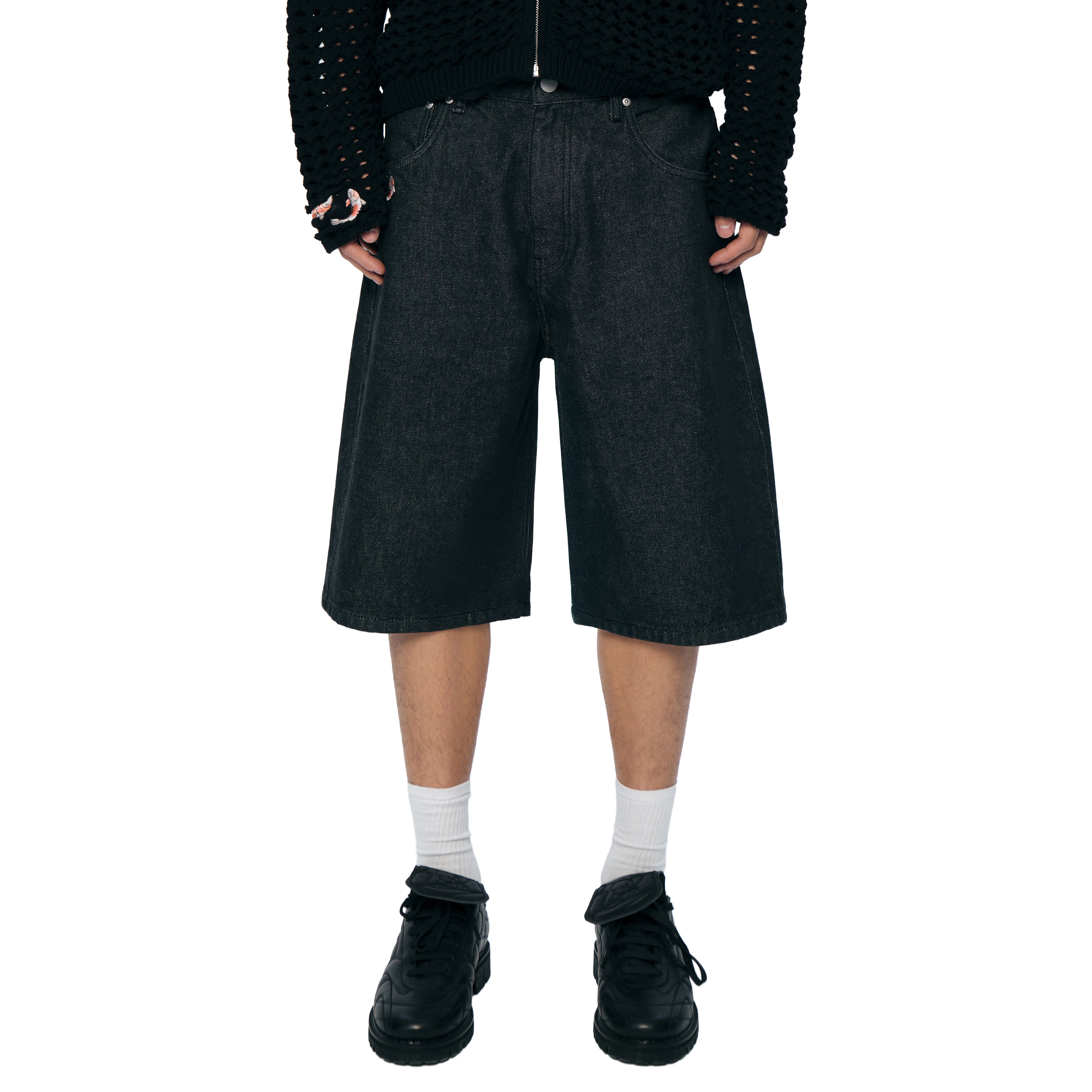 "koi fish v2" Jorts raw black-Coordom