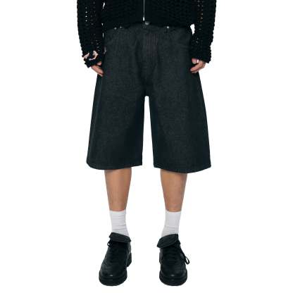 "koi fish v2" Jorts raw black-Coordom