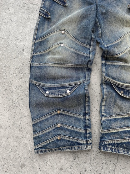 "WINTER ARMOR" Blue Cargo Pants-Coordom