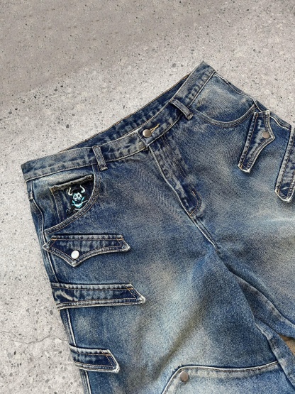 "WINTER ARMOR" Blue Cargo Pants-Coordom