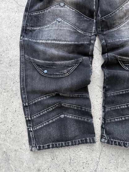 "WINTER ARMOR" Black Cargo Pants-Coordom
