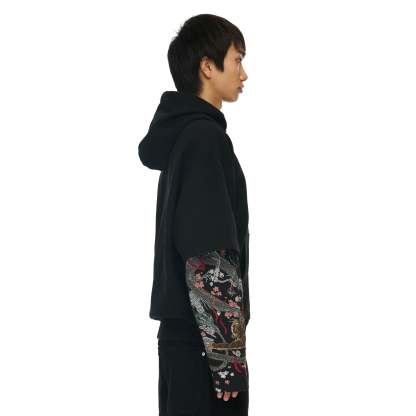 "yakuza" double sleeve Hoodie-Coordom