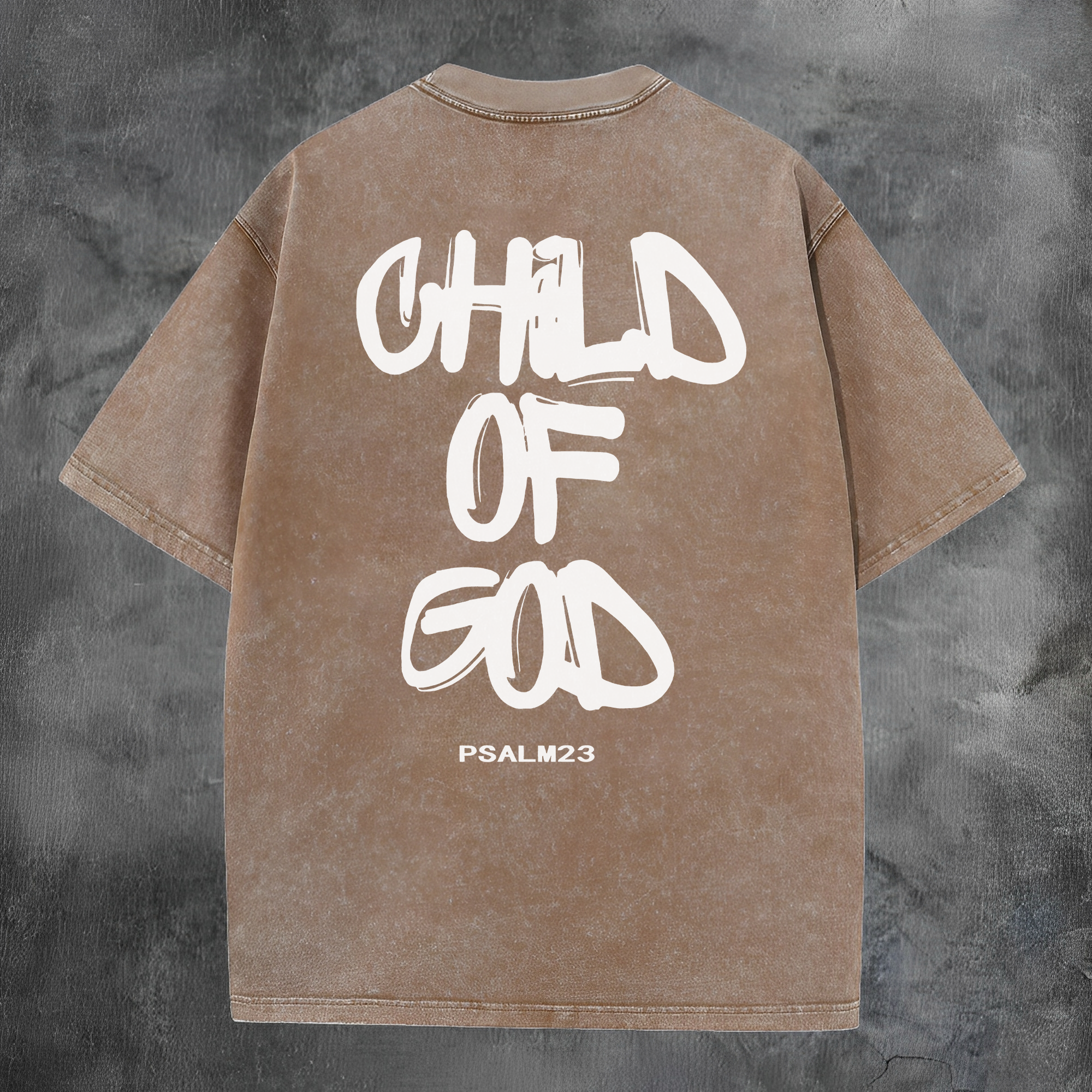 Child Of God Printed Men's Washed Tee-Coordom