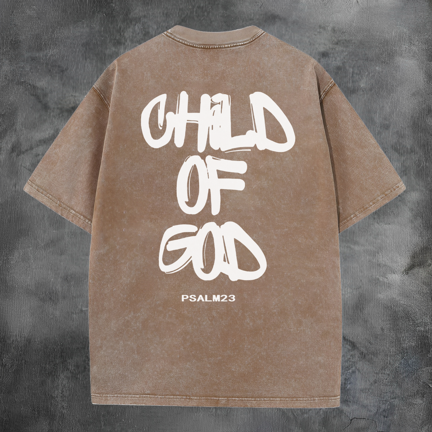 Child Of God Printed Men's Washed Tee-Coordom