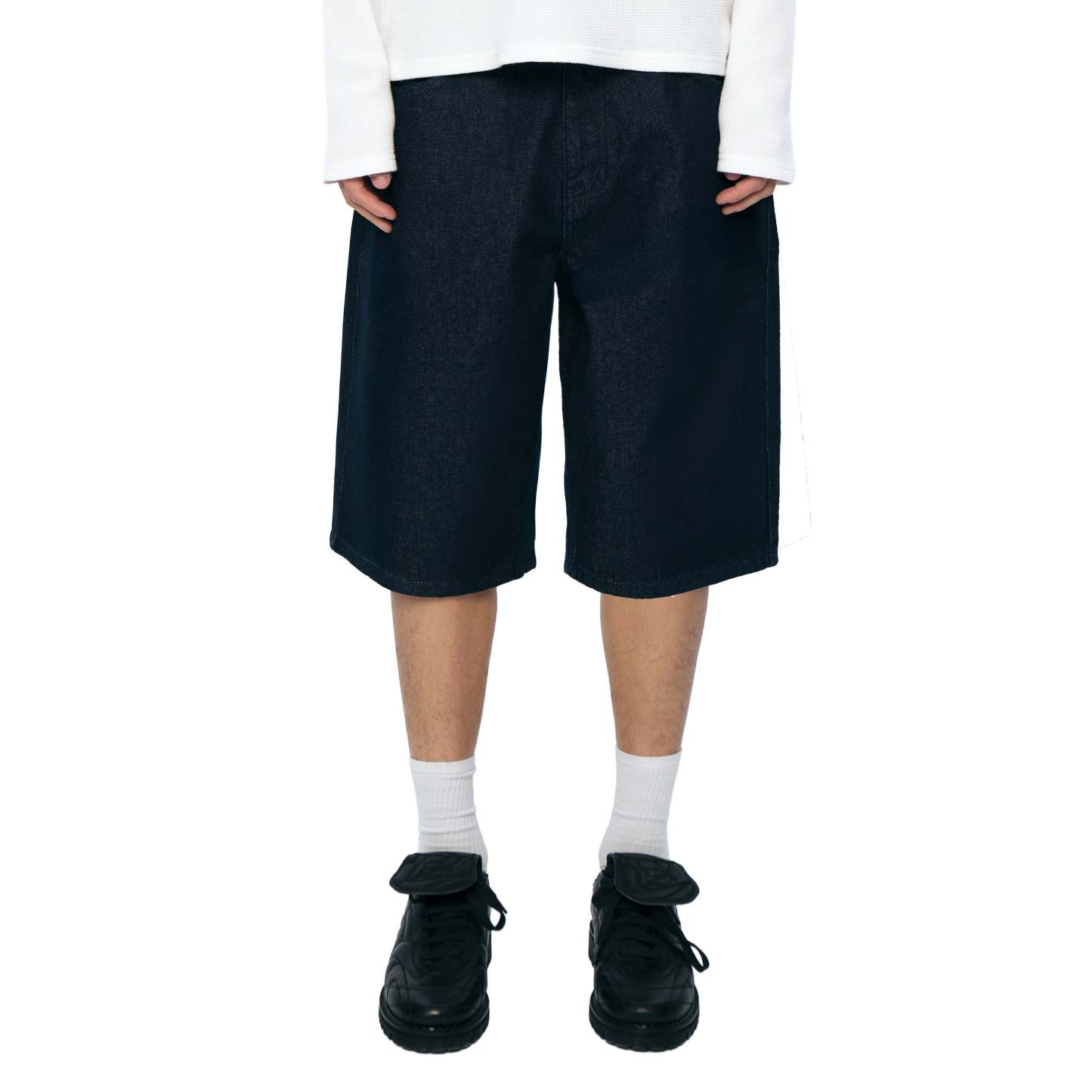 "whales v2" Jorts dark indigo-Coordom