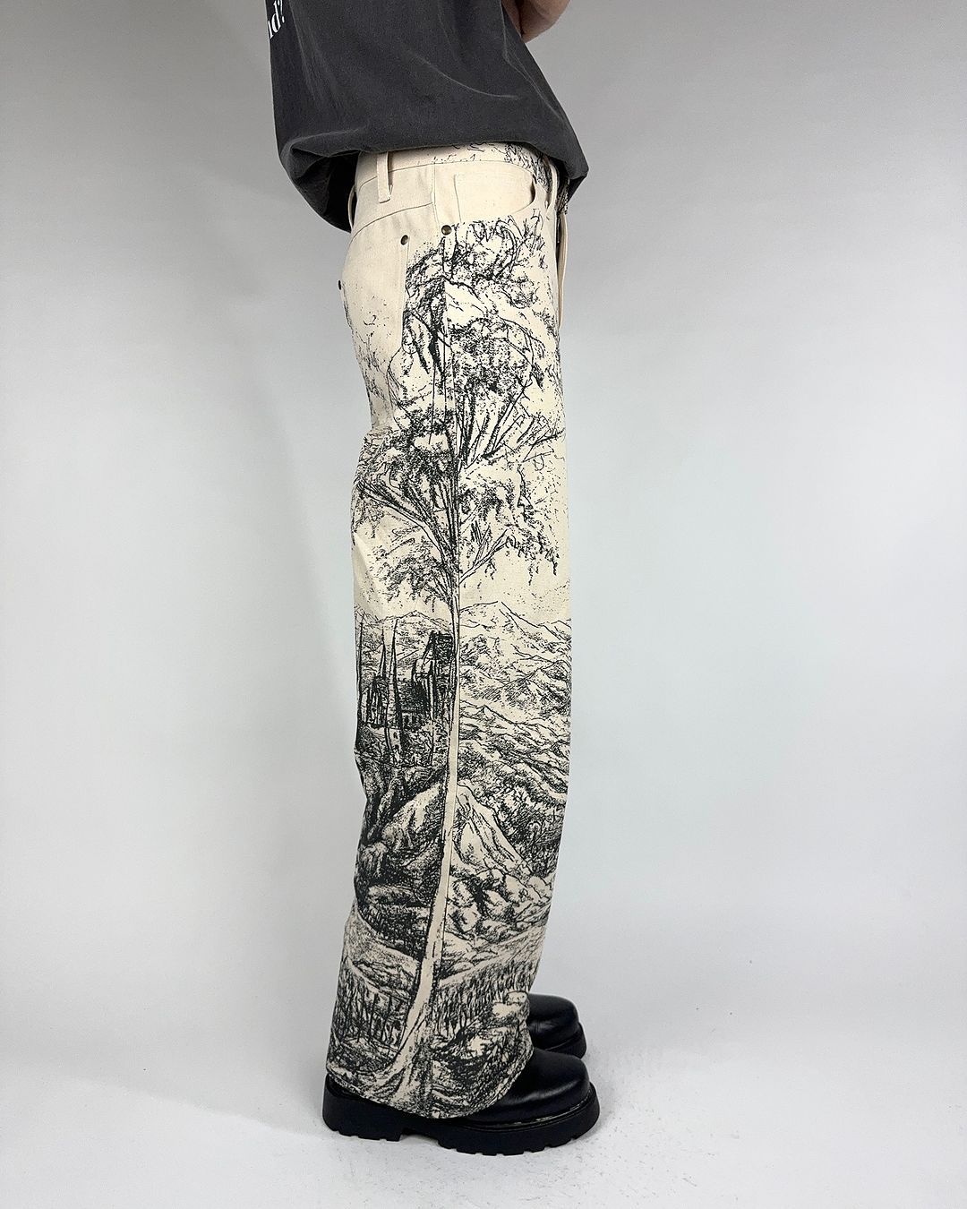 HELLLEVEL FULL PRINT PANTS-Coordom