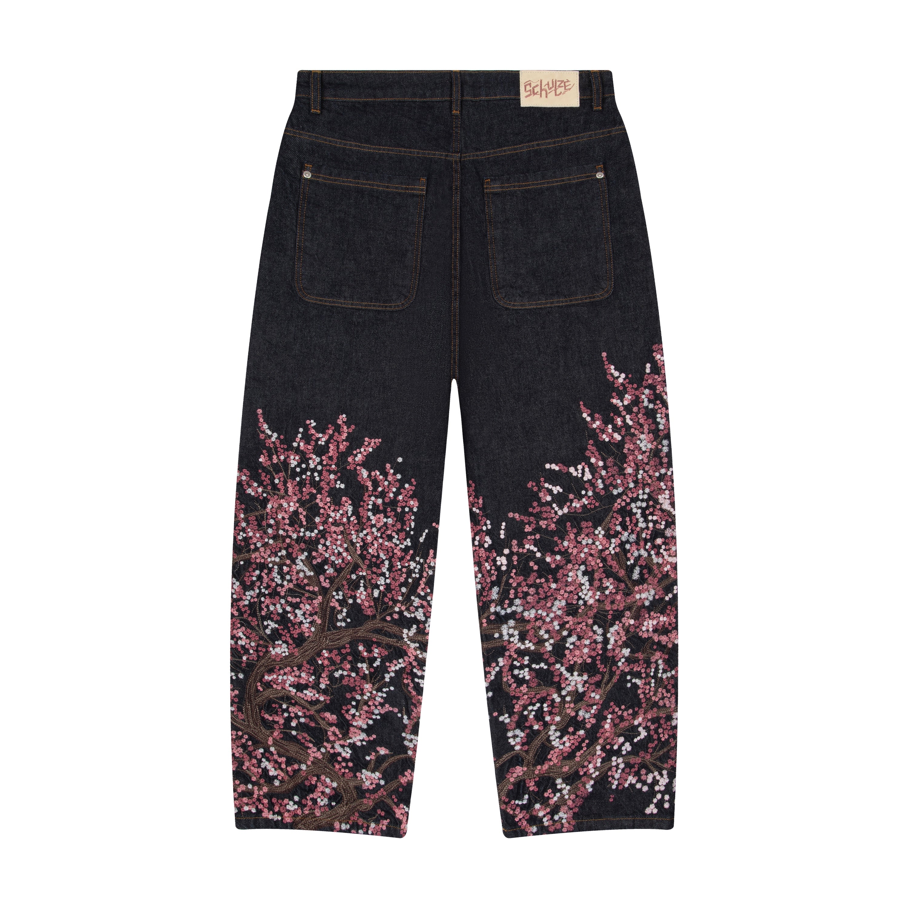 Blossom V3 Indigo Raw Denim Jeans (02) | Vintage Streetwear Baggy Pants-Coordom