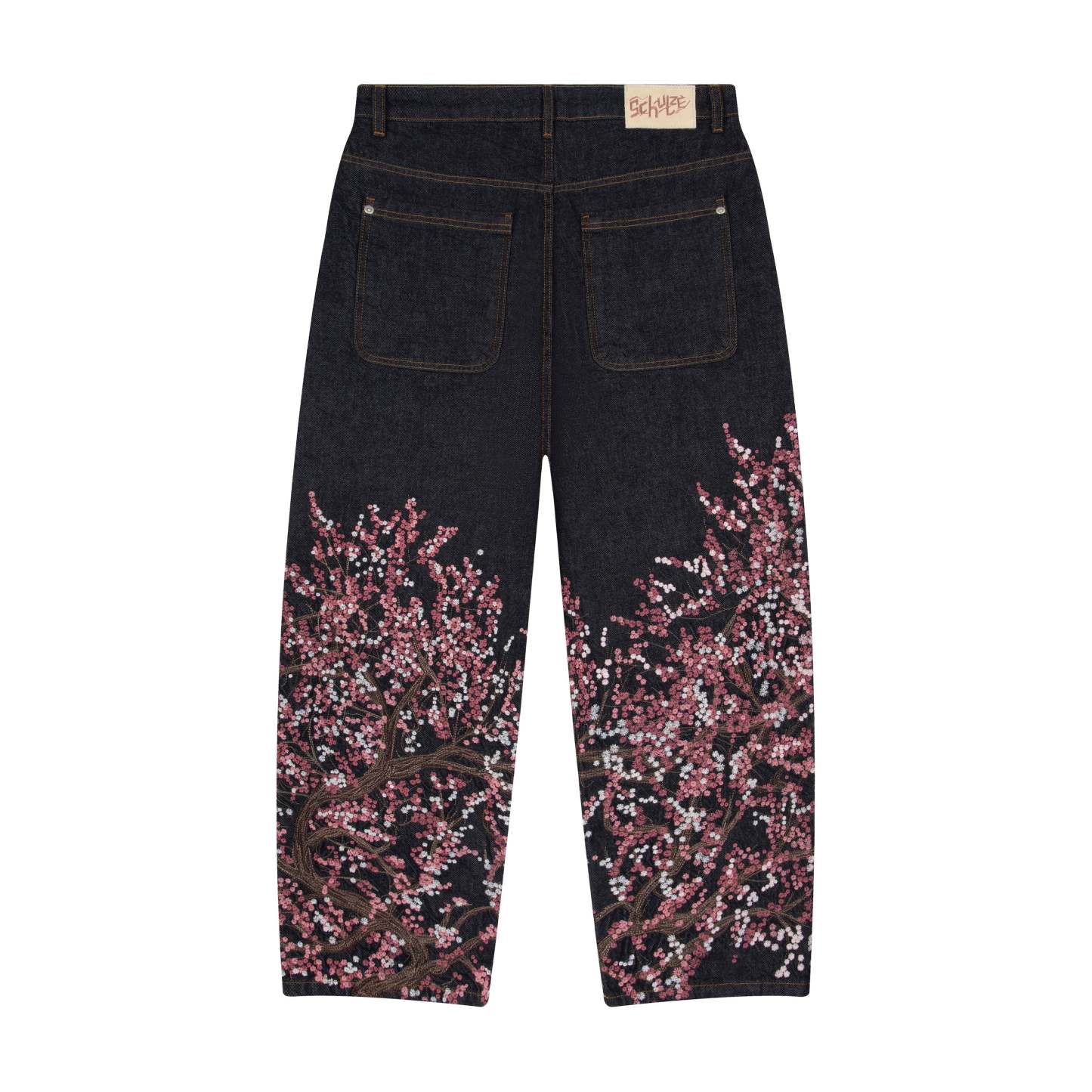 Blossom V3 Indigo Raw Denim Jeans (02) | Vintage Streetwear Baggy Pants-Coordom