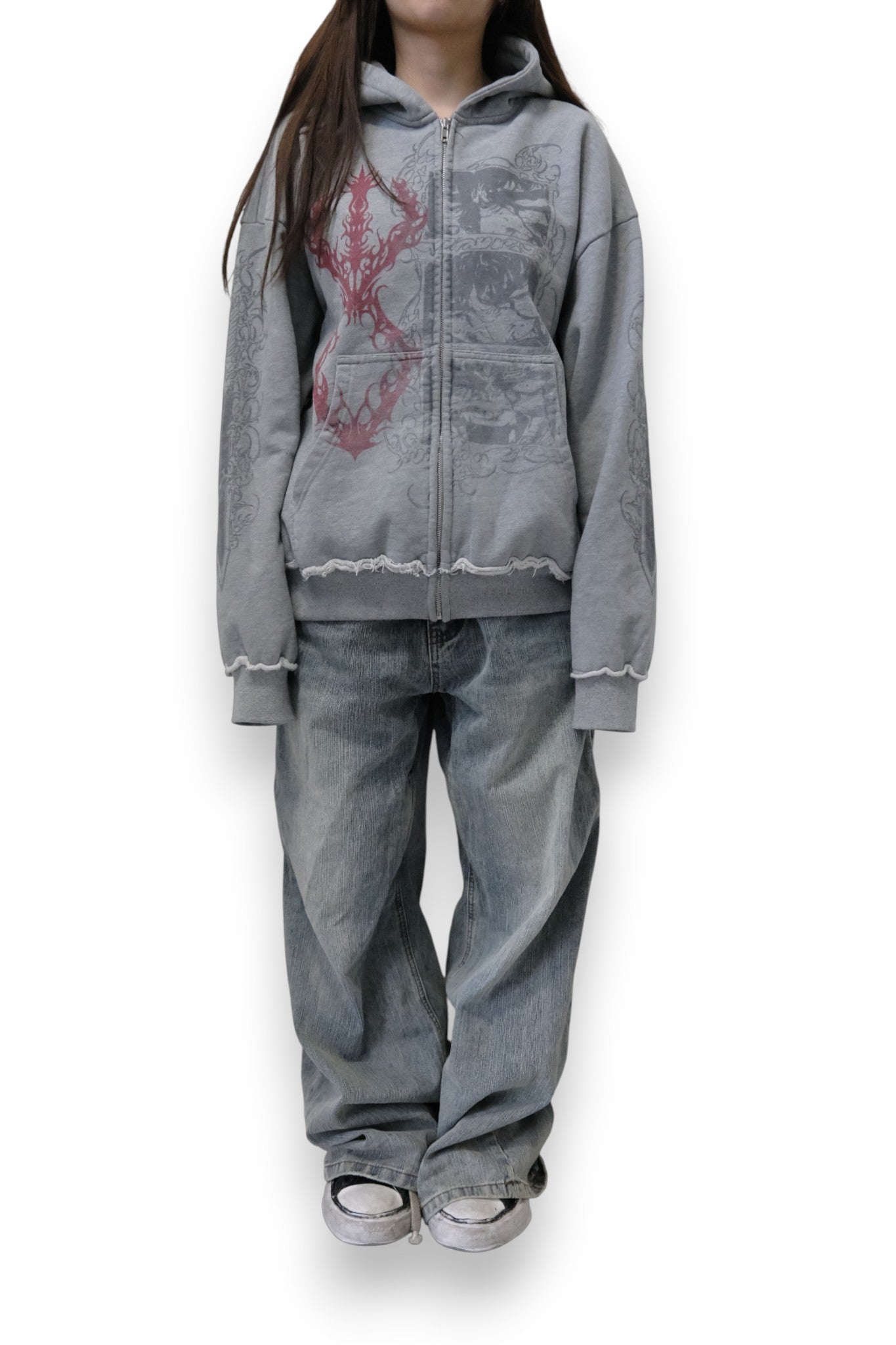 Eclipse Zip-Up Hoodie | Devil May Cry Streetwear Oversized Sweatshirt-Coordom