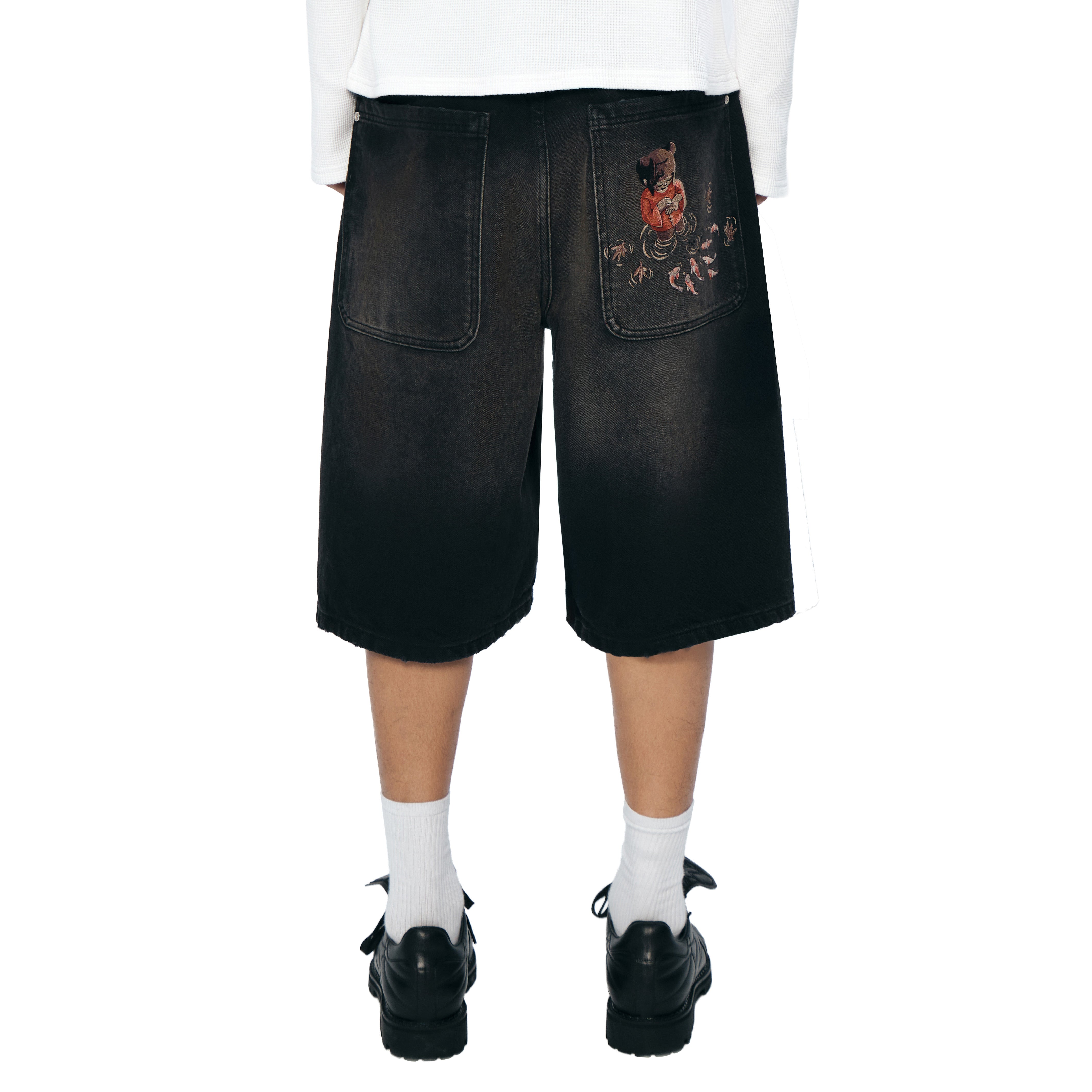 "koi fish v2" Jorts black-Coordom