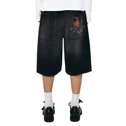 "koi fish v2" Jorts black-Coordom