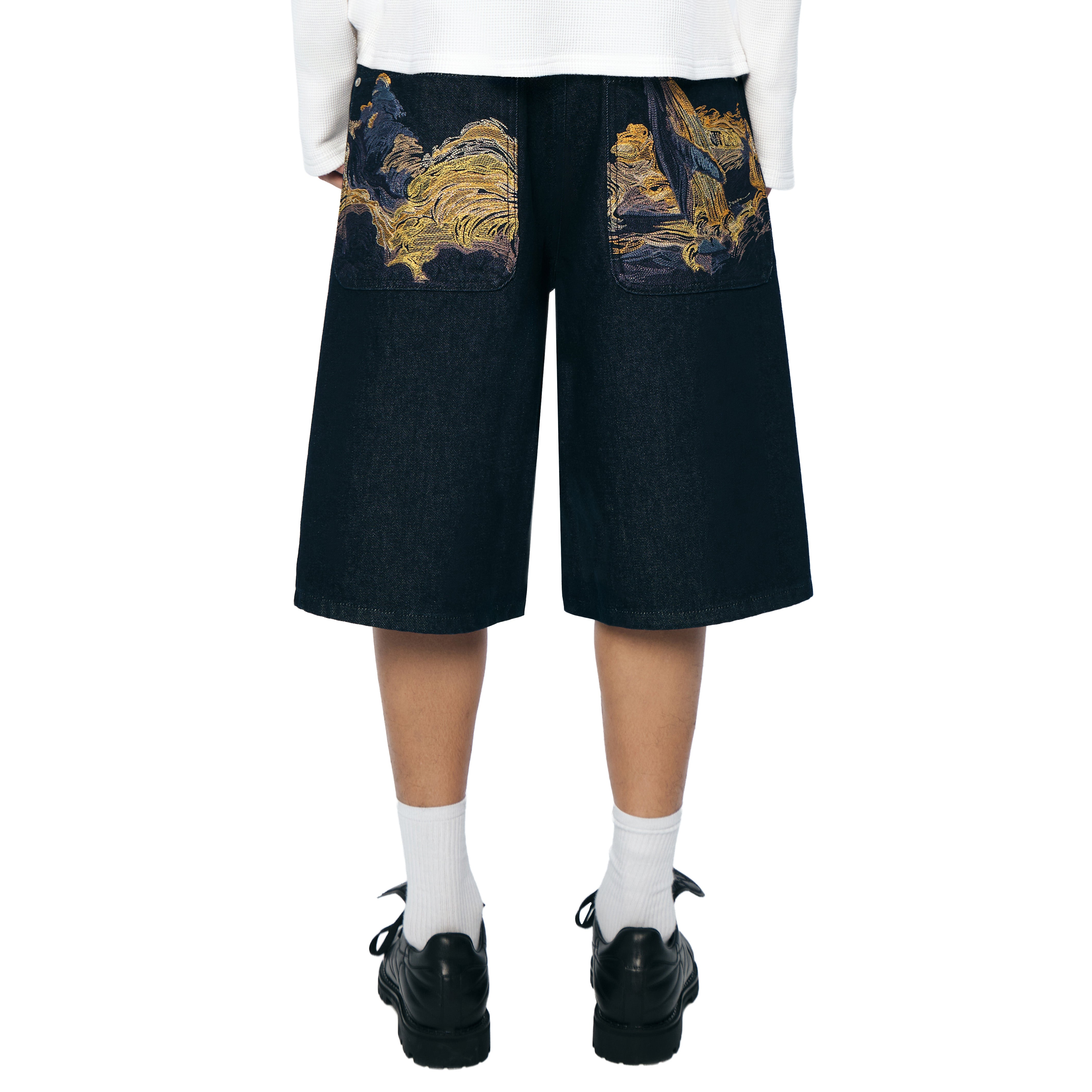 "whales v2" Jorts dark indigo-Coordom