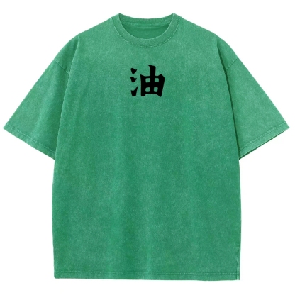 Naruto Sannin Jiraiya Printed Vintage Washed Tee Unisex Oversize Cotton T-shirt-Coordom