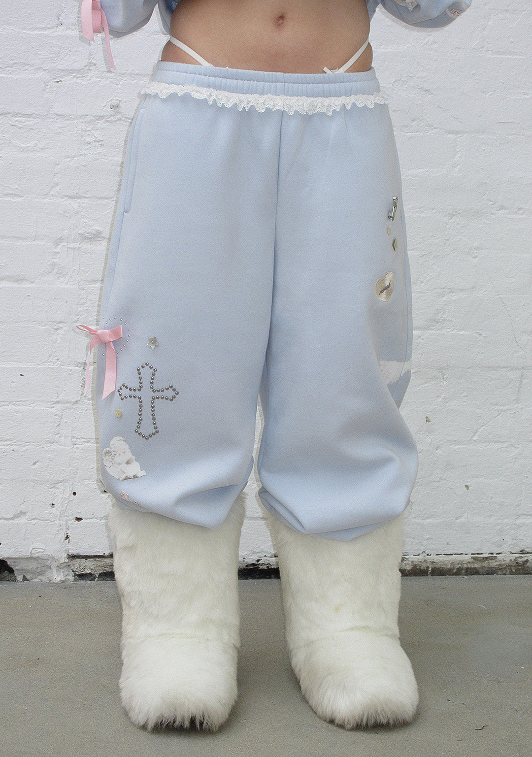 WHISPER OVERSIZED SWEATPANTS BABY BLUE-Coordom