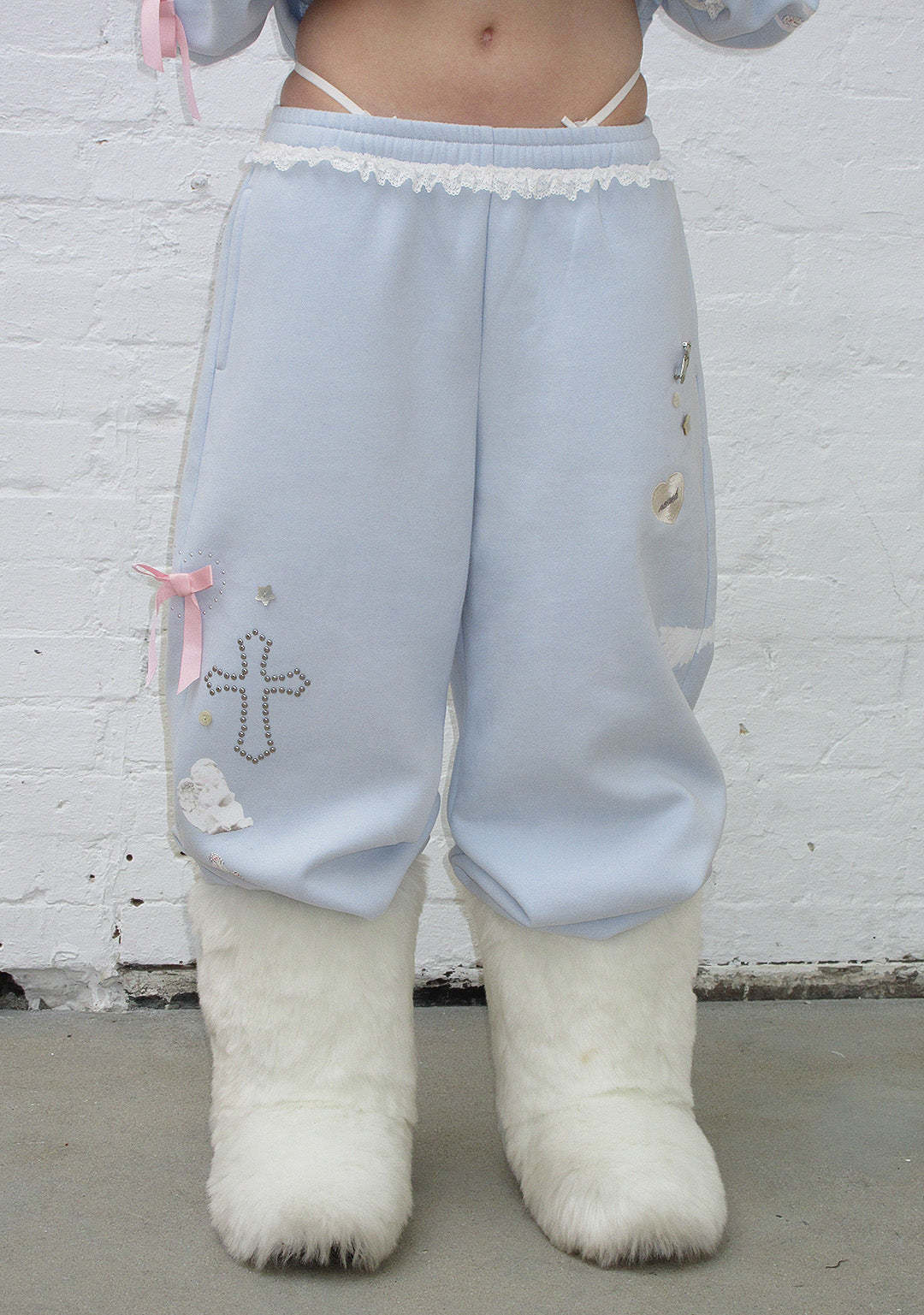 WHISPER OVERSIZED SWEATPANTS BABY BLUE-Coordom