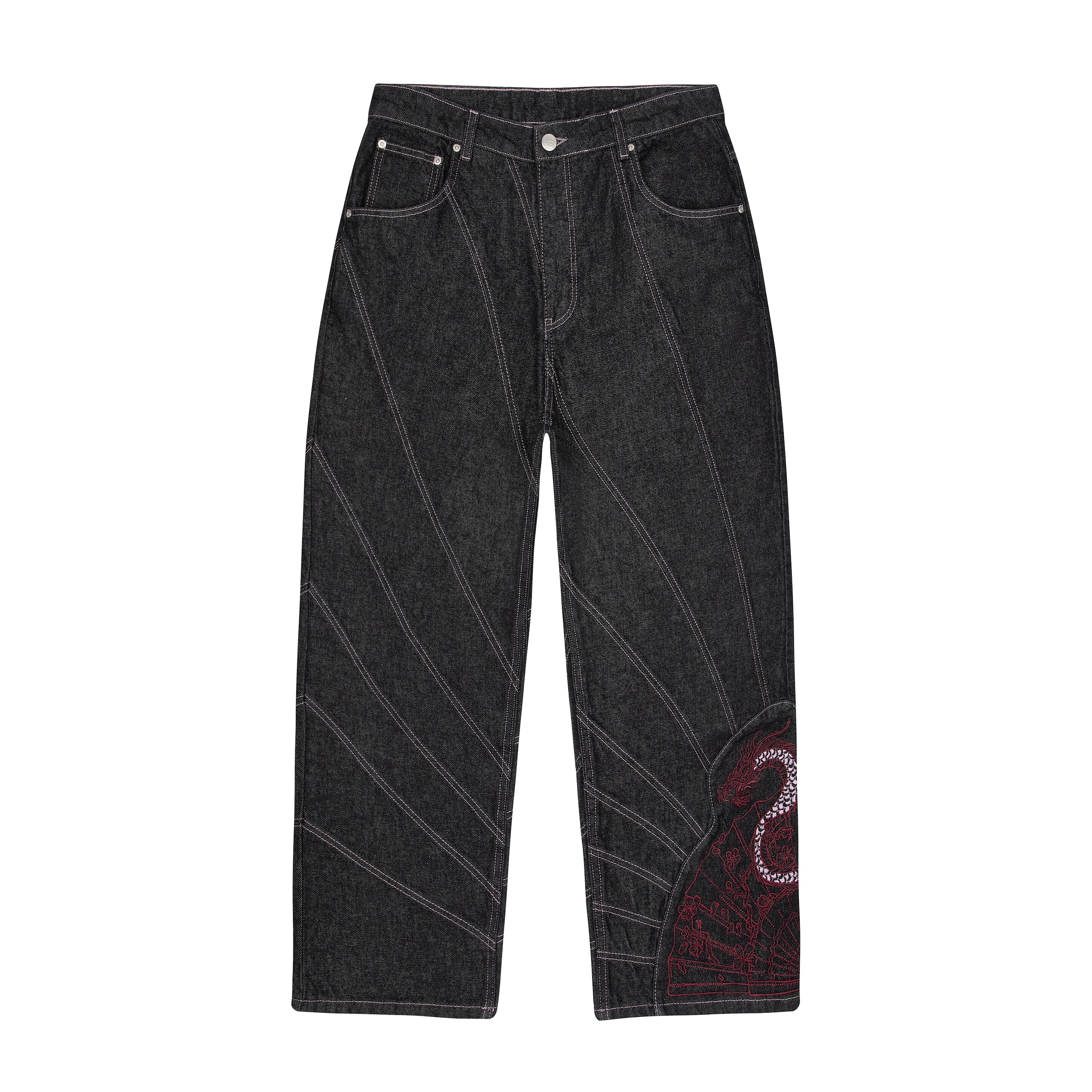 "yakuza" raw Denim black 03-Coordom