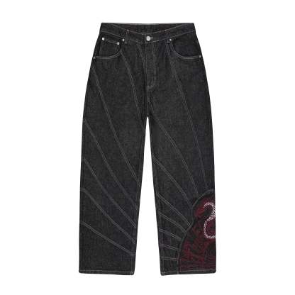 "yakuza" raw Denim black 03-Coordom