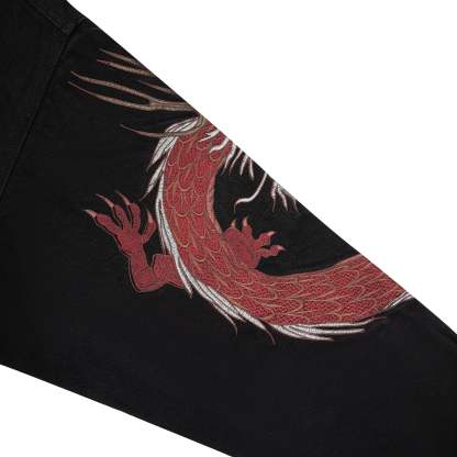 "yakuza" denim Jacket black-Coordom