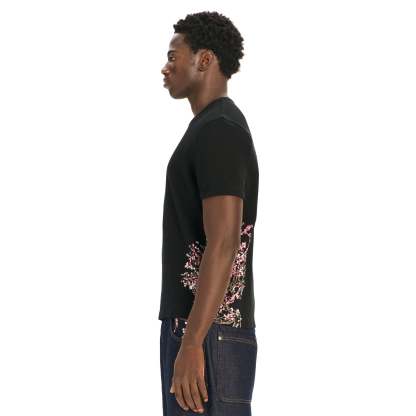 "blossom v3" ribbed T Shirt black-Coordom