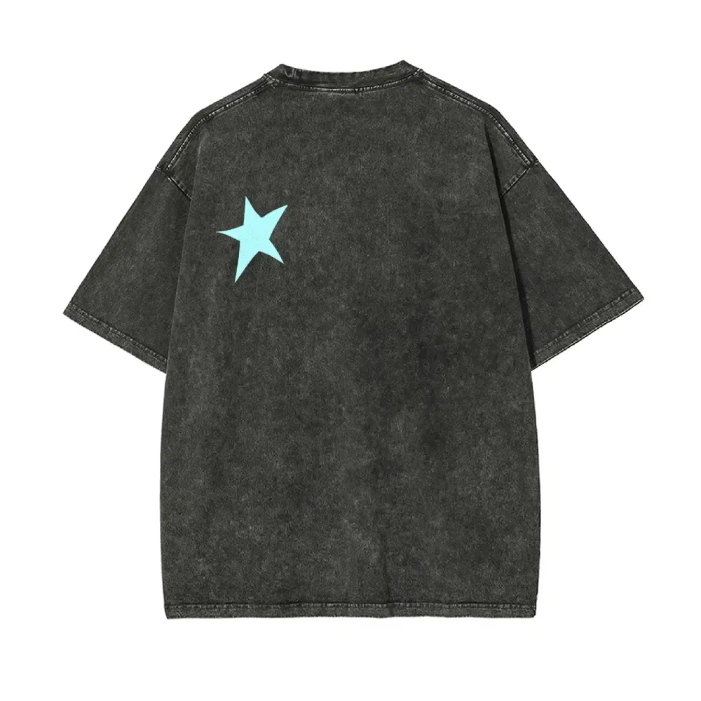 Josuke Higashikata (JoJo's Bizarre Adventure Part 8: The Gospel of JoJo) -- Short Sleeve Cotton Unisex Retro Wash Tee-Coordom