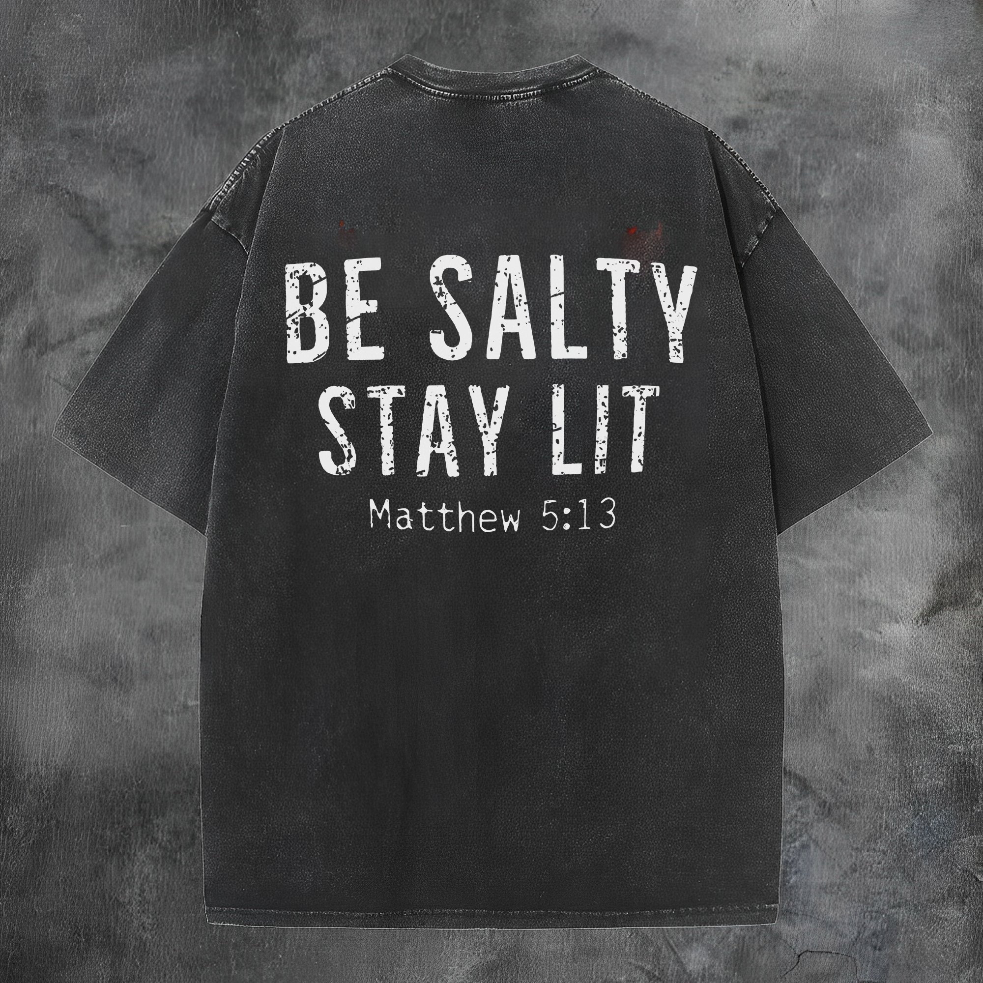 Be Salty Stay Lil Printed Men's Washed Tee-Coordom