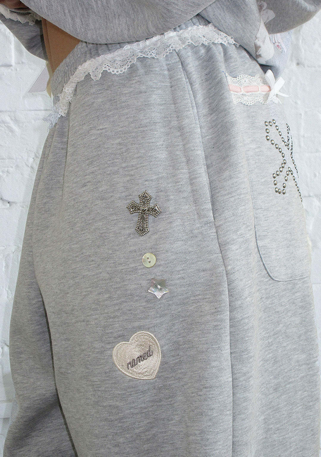 WHISPER OVERSIZED SWEATPANTS GREY MARL-Coordom