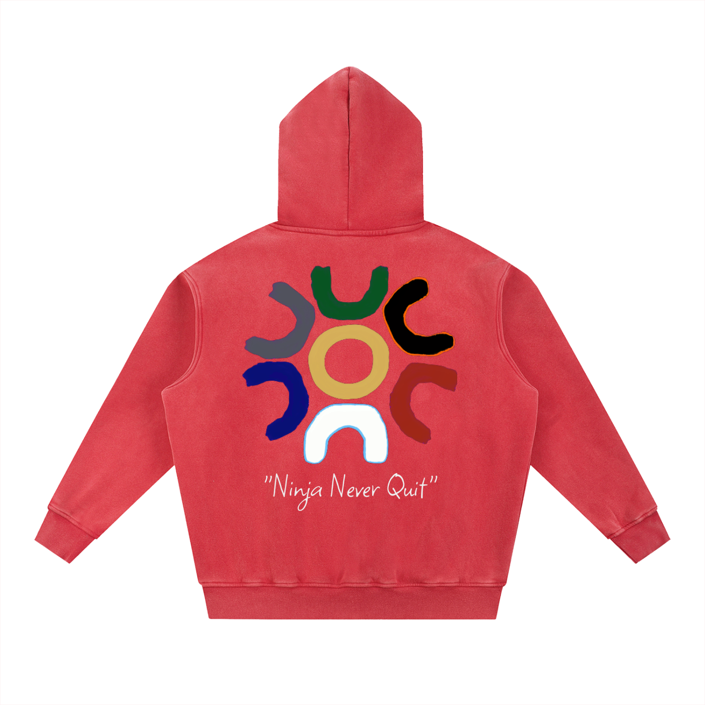 Six Dojos "Fire" Washed Hoodie-Coordom
