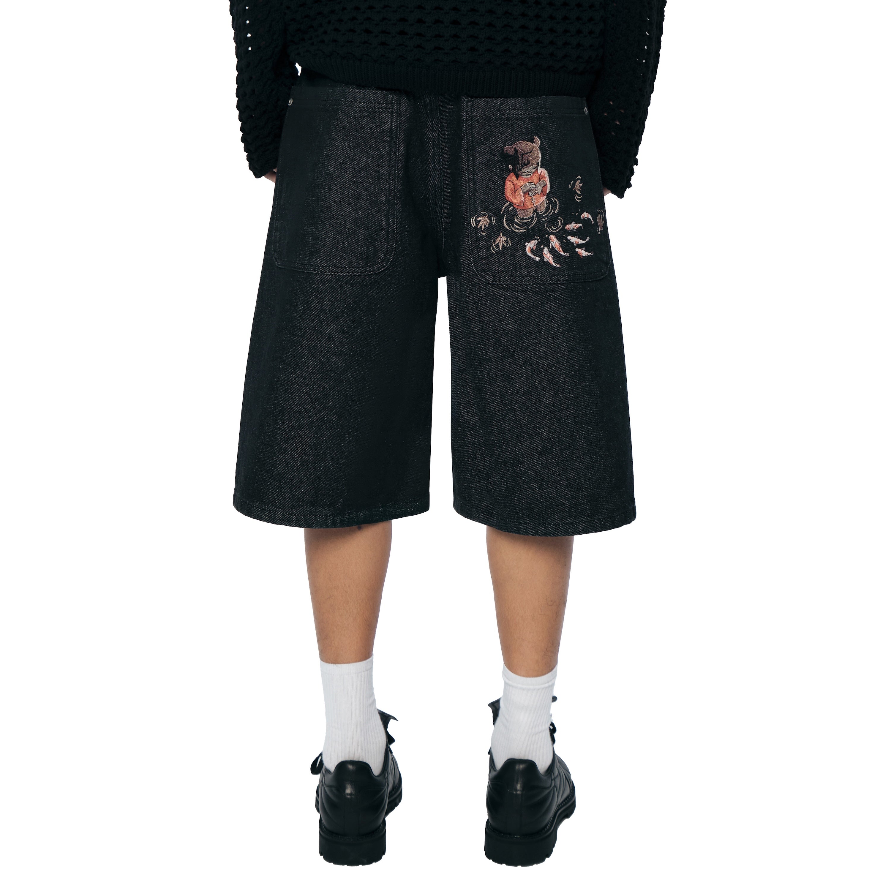 "koi fish v2" Jorts raw indigo-Coordom