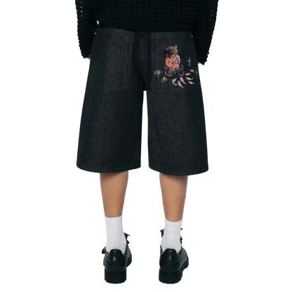 "koi fish v2" Jorts raw indigo-Coordom