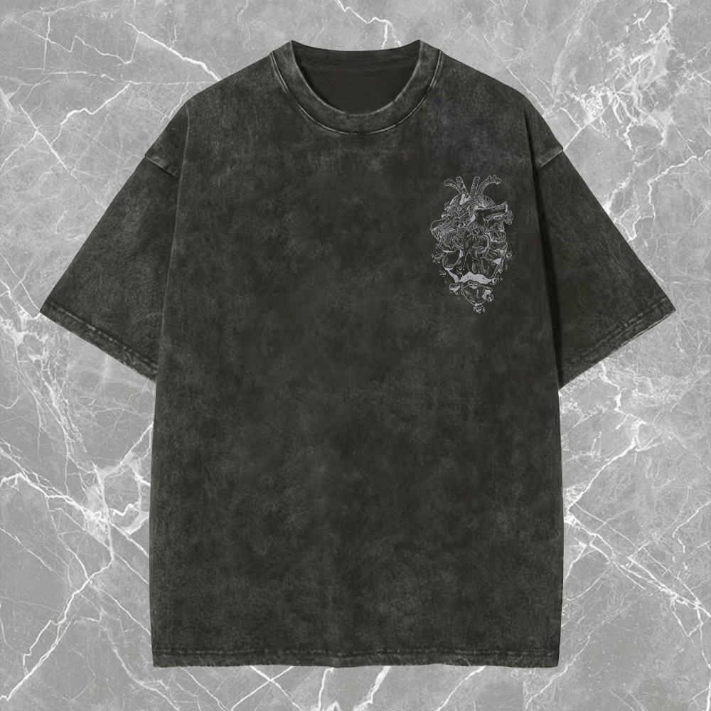 Ezekiel 36:26 Washed T-shirt-Coordom