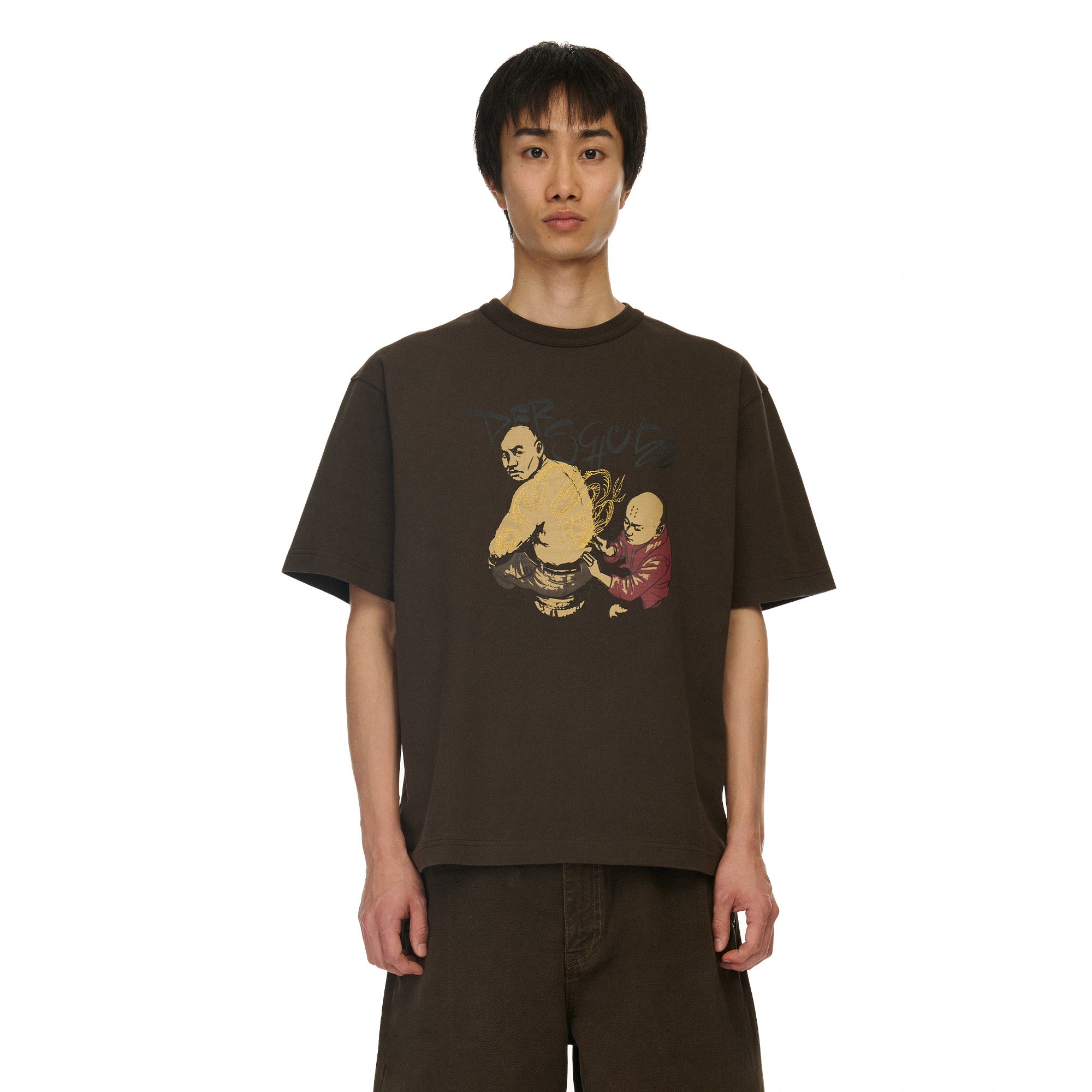 "yakuza" T Shirt dark brown-Coordom