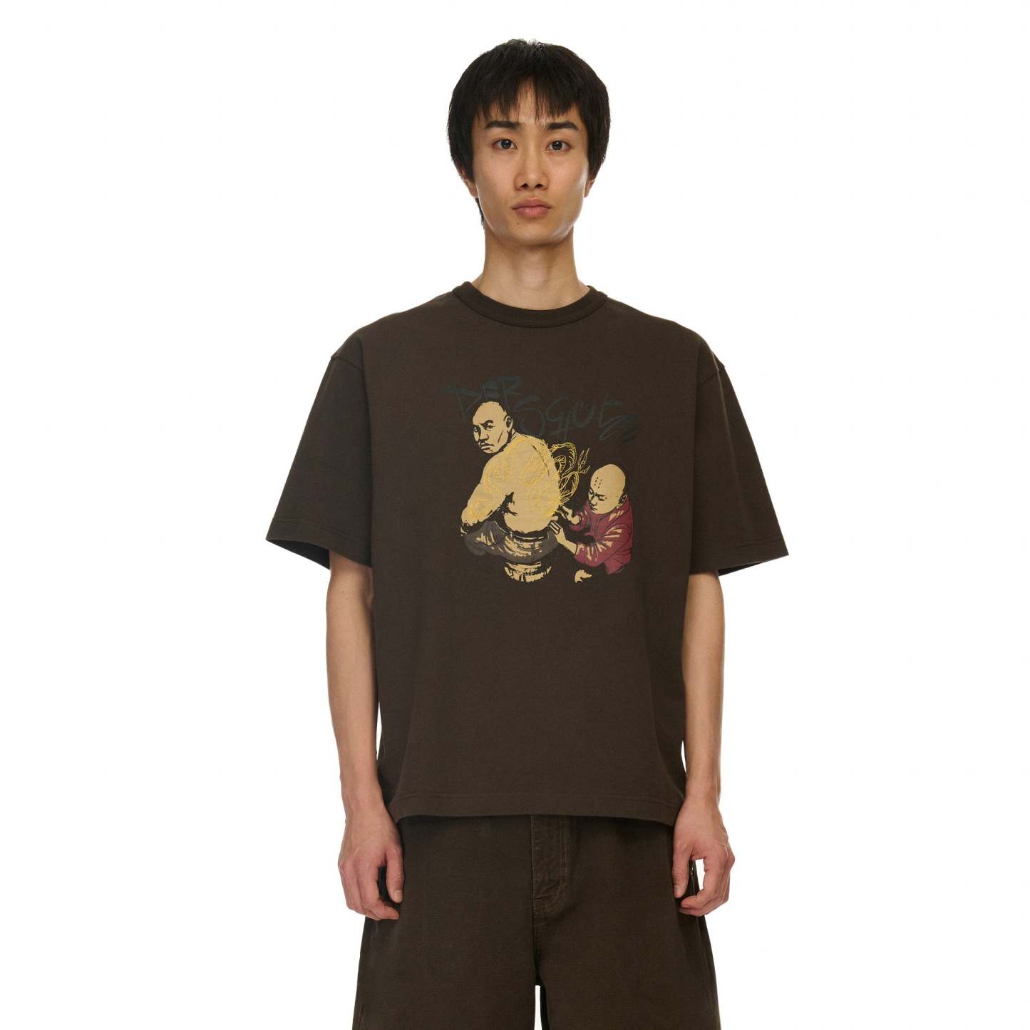 "yakuza" T Shirt dark brown-Coordom