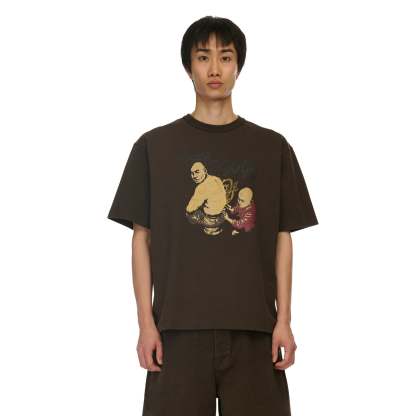 "yakuza" T Shirt dark brown-Coordom
