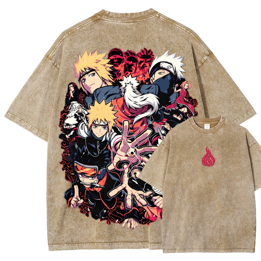 Naruto Unisex Fit Washed T-Shirt 2507030098-Coordom