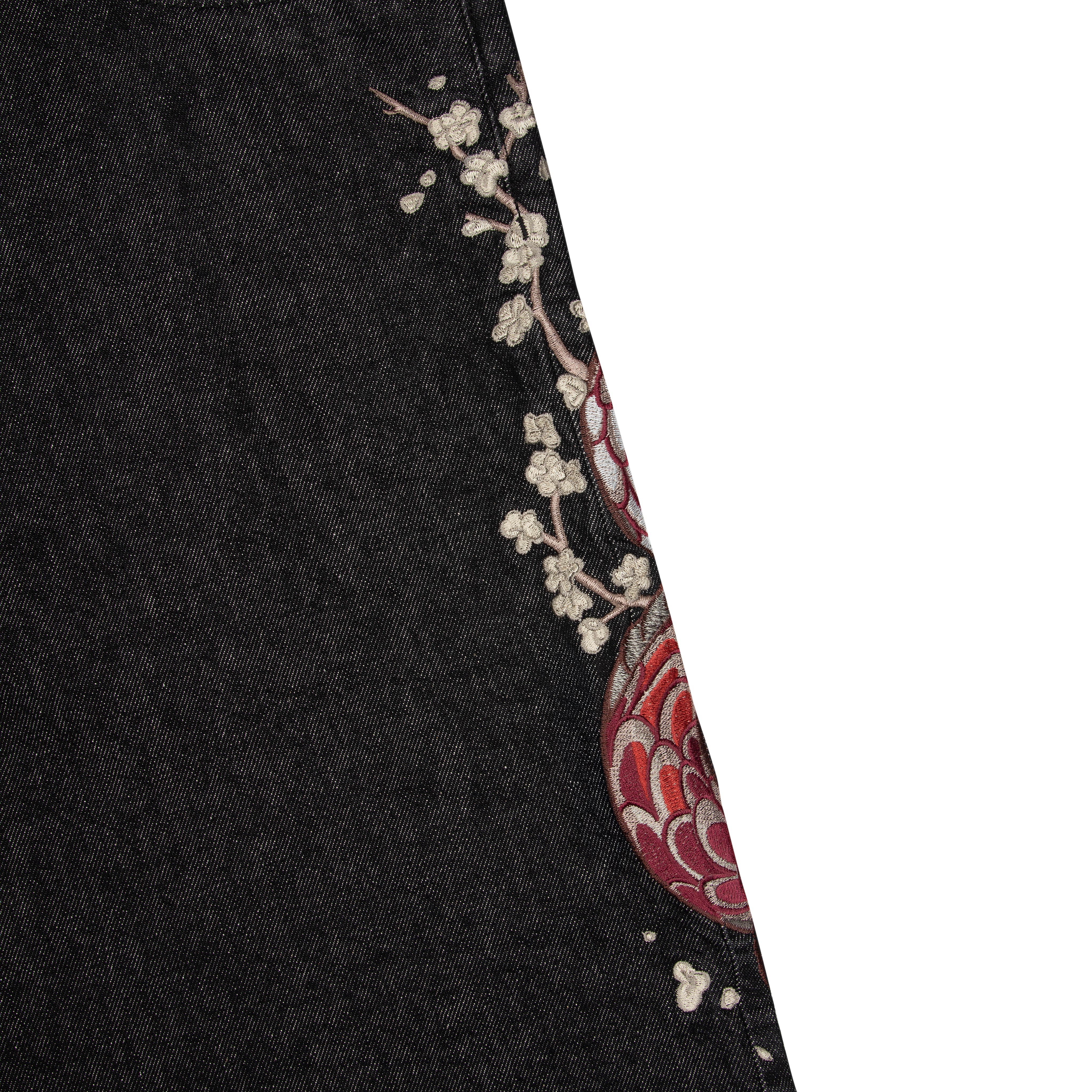 "yakuza" raw Denim black 01-Coordom