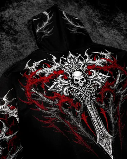 Heavenly Knight Oversized Zipup Hoodie-Coordom