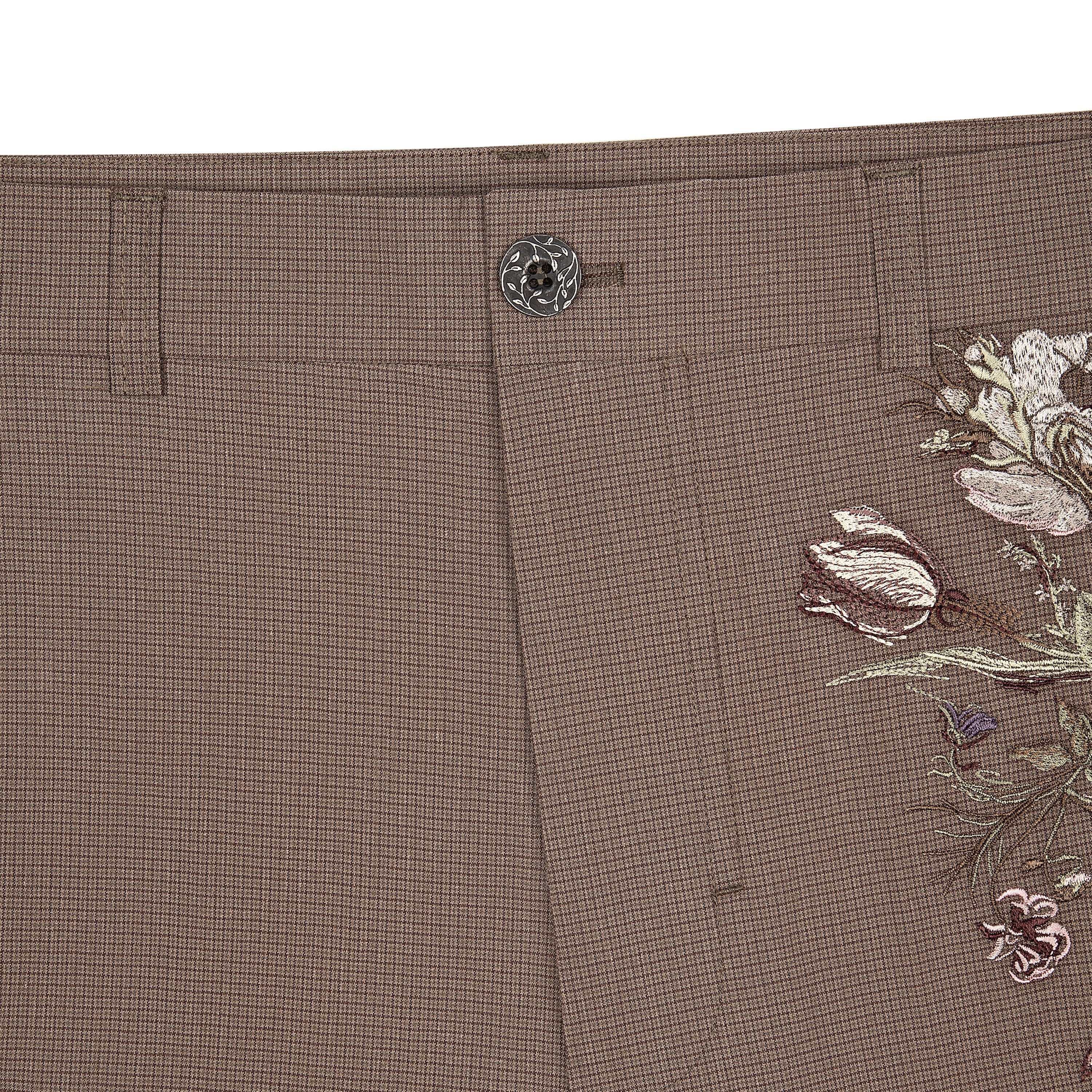 "garden of eden" plaid patterned Trousers-Coordom