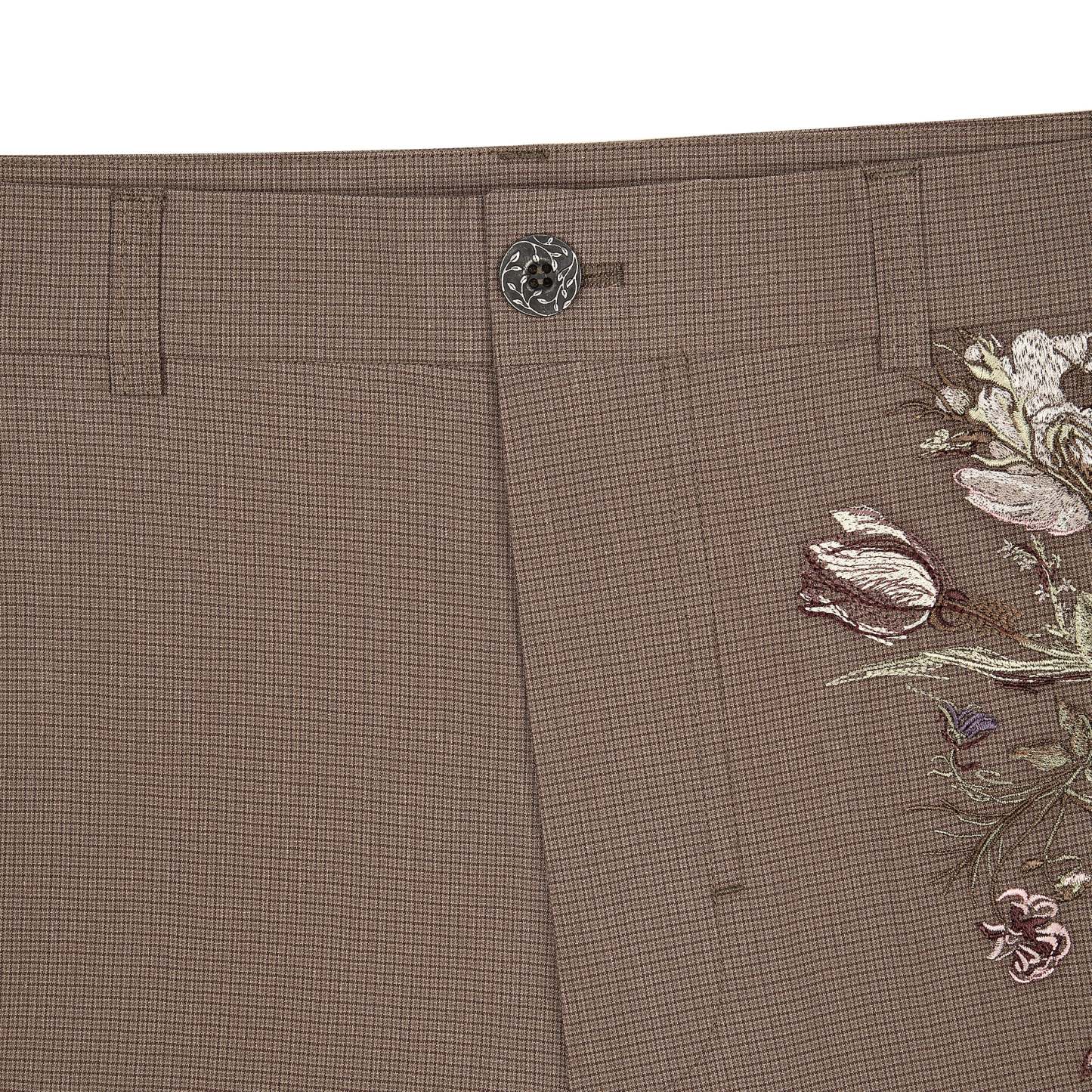 "garden of eden" plaid patterned Trousers-Coordom