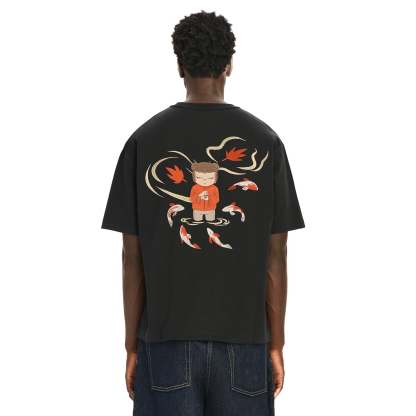"koi" T Shirt black-Coordom