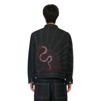 "yakuza" raw denim Jacket-Coordom