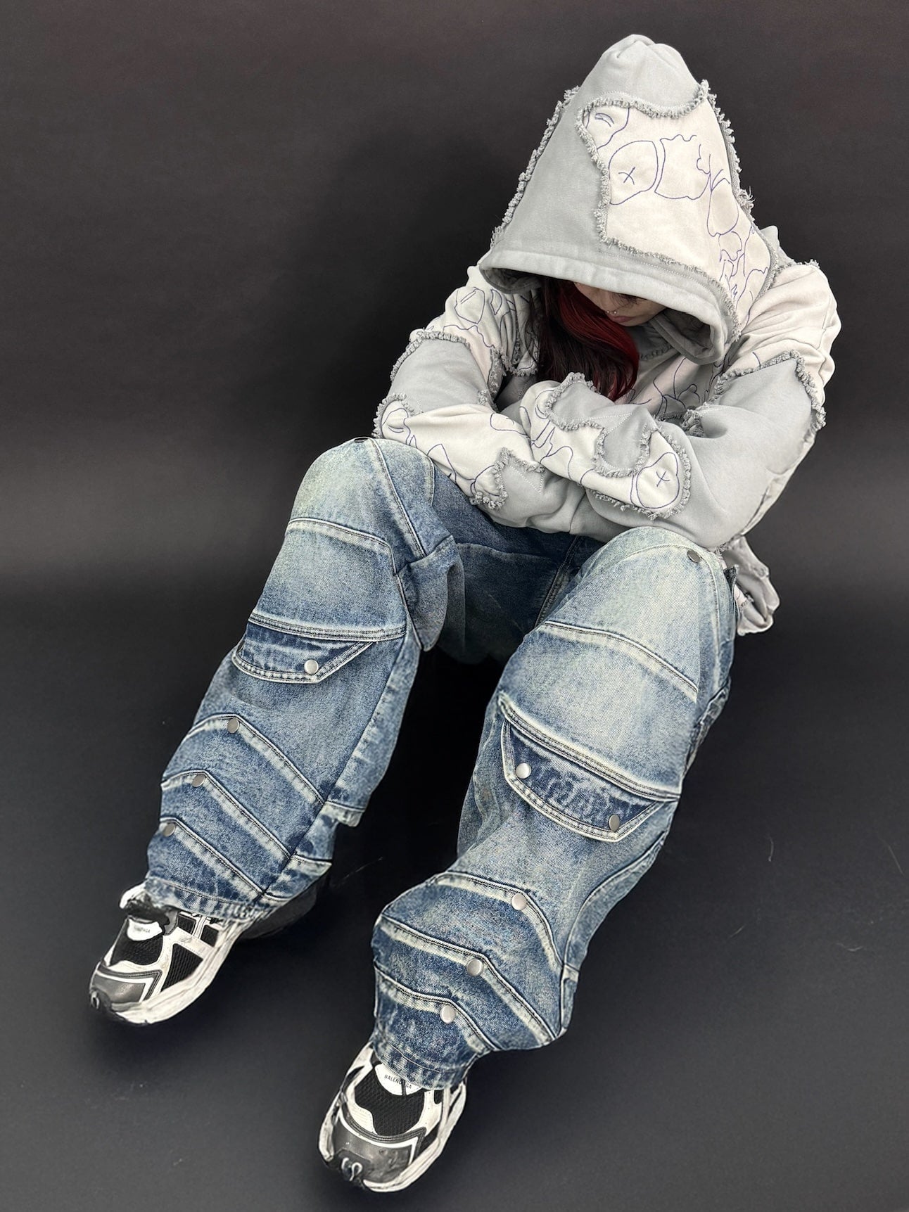 "WINTER ARMOR" Blue Cargo Pants-Coordom